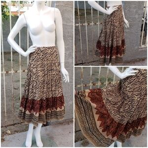 VINTAGE Lauren Jeans‎ Co Skirt  Tiered Peasant